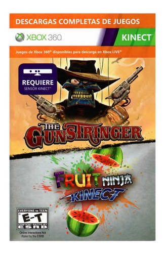 Tarjeta Descarga  Fruit Ninja Y The Gunstringer,  Xbox 360