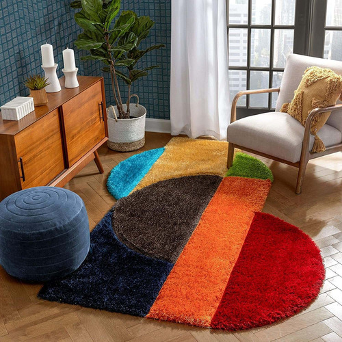 Pablo Meraki Modern Geometric Shag Multi 3d Textured Gr...