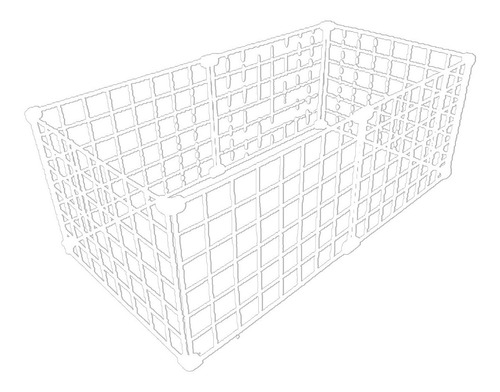 Cercadinho P/ Pet Tela Aramada - 0,80 X 0,30 X 0,40 Branco