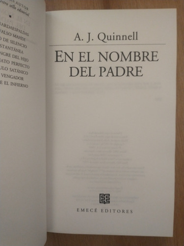 En El Nombre Del Padre - A. J. Quinnell (Usado)