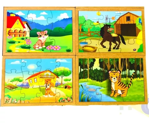 quebra-cabeça animal do alfabeto madeira, Cavalete Arte em Madeira Jogos  Educacionais Aprendizagem, Atividades infantis Contando jogos  correspondência Quebra-cabeças ímã Maijia