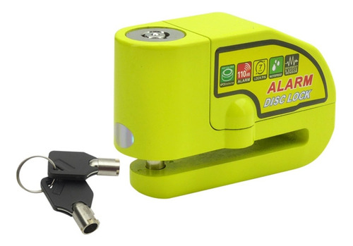 Candado Freno De Disco Moto Con Alarma Lk603 