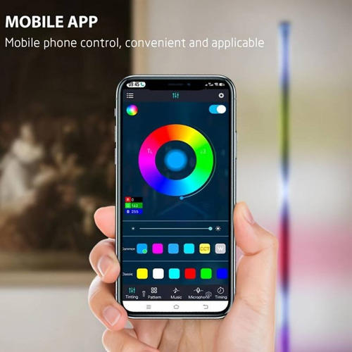 Tubo Led Rgb 1.20m-pixel-programable + App + Control + Base