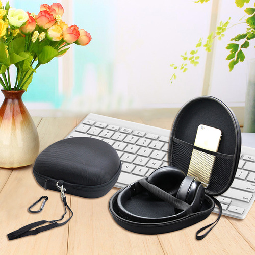 1 Funda Rígida De Almacenamiento Para Auriculares, Cable De