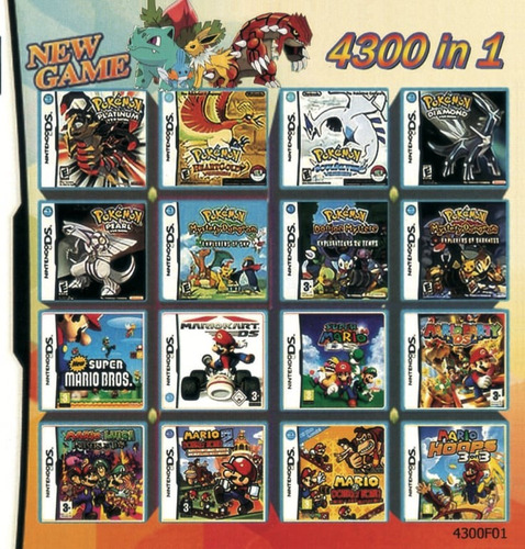 4300 En 1 Cartucho De Videojuegos Para Ndsi 3ds 2ds