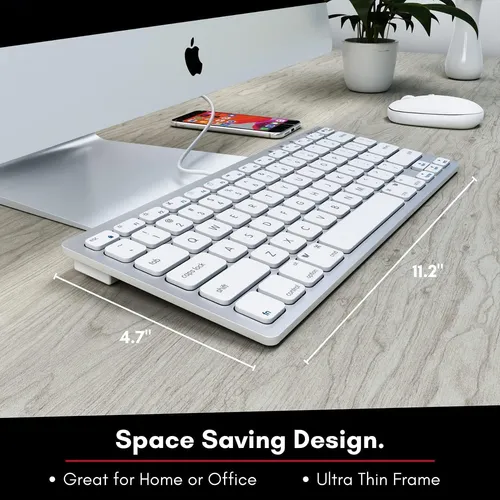 Teclado Macally Ucslimkeycsg Con Cable Usb Tipo C Para Mac/w