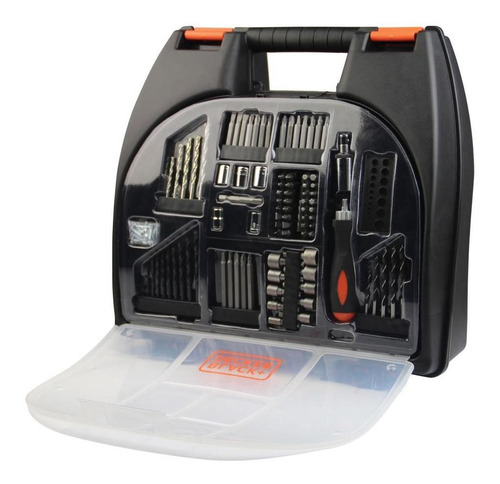 Parafusadeira Furadeira 12v + Kit 100 Peças - Black+decker