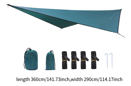 Lona De Camping Portátil Impermeable Para Verde Oscuro
