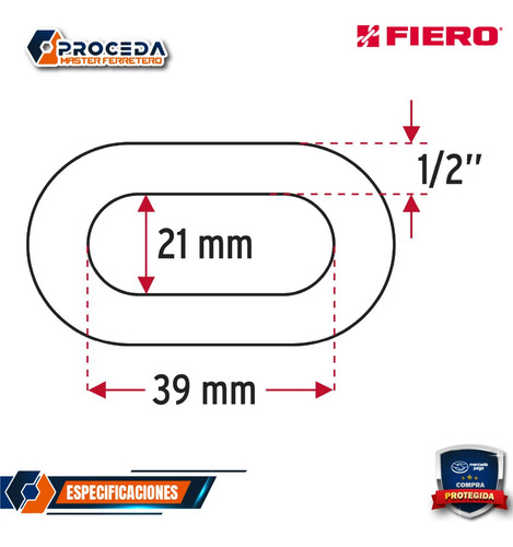 5 M De Cadena Pulida De 1/2 , En Cubeta, Fiero 44265