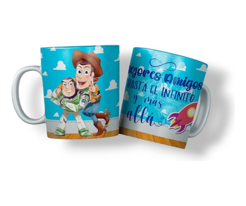 Taza Mejores Amigos, Toy Story, Woody Y Buzz Lightyear.