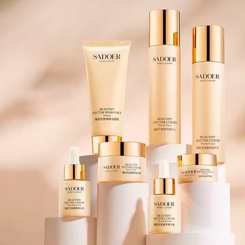 Set Facial Sadoer 7 Pz Con Miel Hidratante Antiedad Skincare Todo Tipo De Piel Día/noche