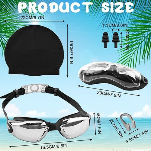 Para Kit De Natación ,gafas Ajustables Con Protección Uv