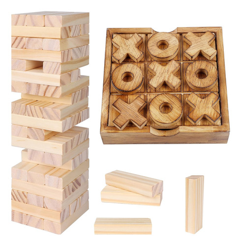 Glintoper Tic Tac Toe & Tumble Tower Blocks Juego De ...