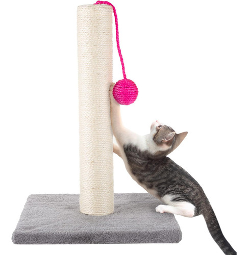 Rascador Para Gatos De 17 Pulgadas, Cuerda De Sisal Y Rascad