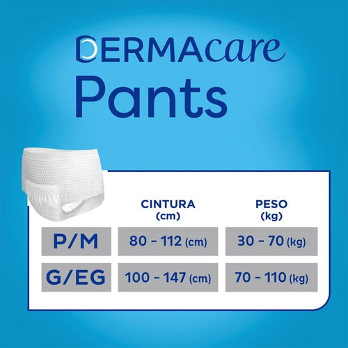 Kit 2 Fraldas Geriatrica Tena Dermacare Pants P/m16 G/eg16