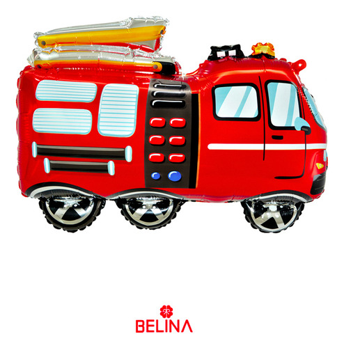 Globo Metalico Camion De Bomberos 60x68cm