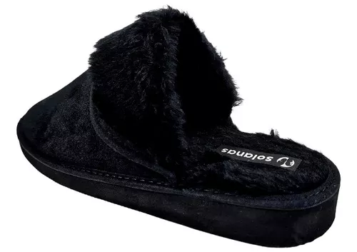 Pantuflas Mujer Peluche Piel Invierno Chinelas Solanas 220