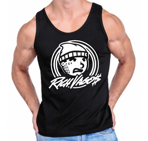 Playera Tank Top Rich Vagos Olimpica Tirantes Negra Gera Nf