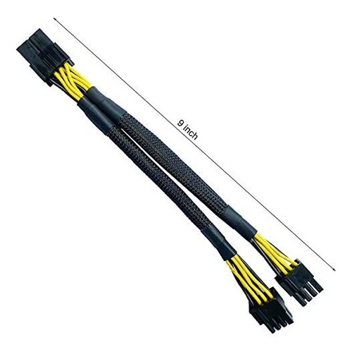 Amangny Gpu Vga Pci-e De 8 Pines Hembra A Doble 8 (6+2) Pine