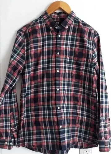 Camisa H&m Hombre Cuadros Talle M