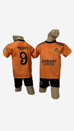Kit Conjunto Infantil Do Real Madrid Laranja 10