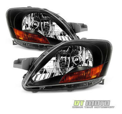 For 2007-2011 Toyota Yaris 4dr Sedan Black Headlights He Dtm