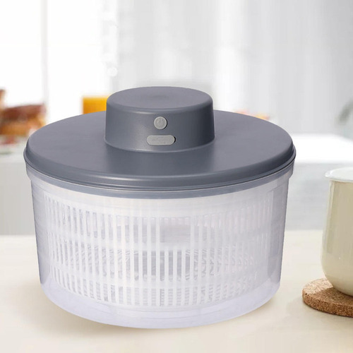 B Secador De Lechuga De Secado Rápido Spinner Eléctrico Gris