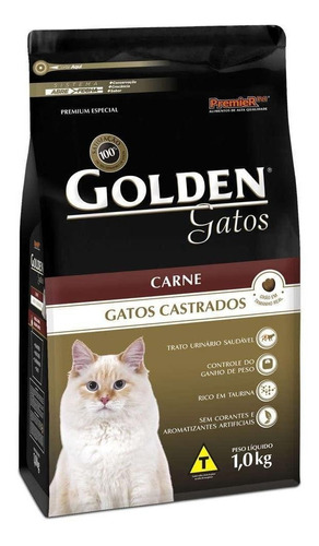Golden Castrados Para Gato Adulto Sabor Carne Em Saco De 1kg