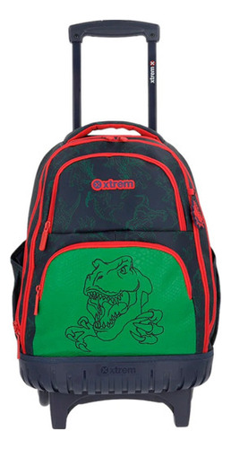 Mochila Samsonite Xtrem Dino Azul Con Carro Ruedas Original