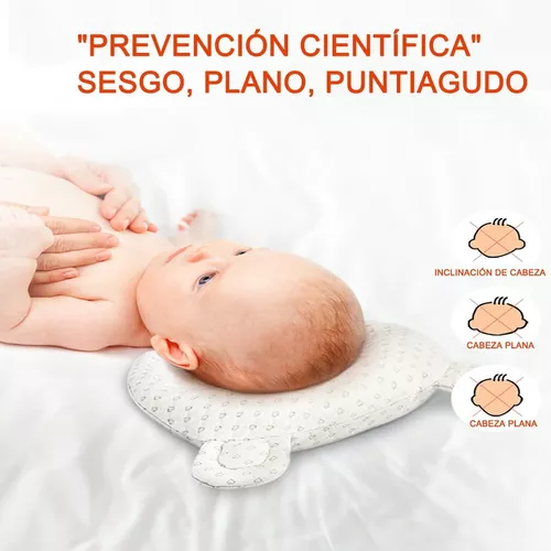 Almohada Con Patrón De Oso/Bebé Recién Nacido/De Apoyo Para Bebés Cabeza  Plana De Prevención