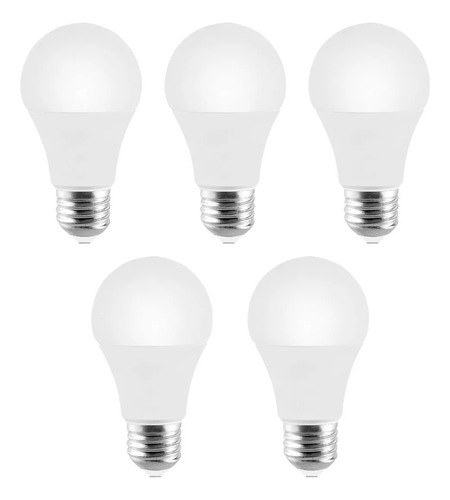 Pack Promo X5 Foco Lampara Luz Led Bulbo 9w E27 Mayor Ahorro