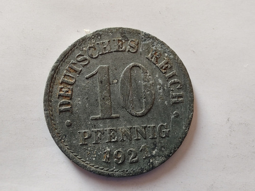 Moneda Alemania Imperio 10 Pfening 1921 (x863