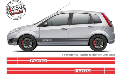 Faixa Lateral Adesivo Ford Fiesta Rocam Hatch/sedan - Jrace