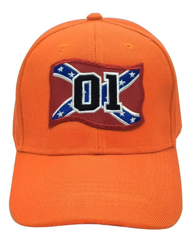 Imagen 5 de 5 de Gorra General Lee Auto Bordada Gabardina Naranja Premium