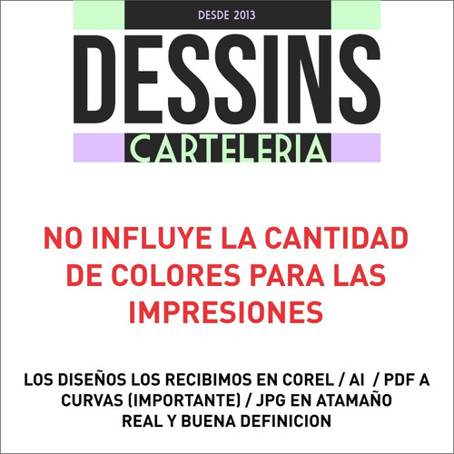 Cartel Personalizado 22x28 A Todo Color