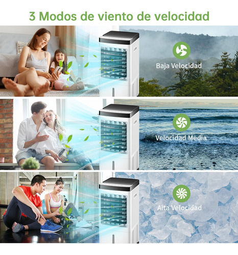 Ventilador Enfriador Aire Portátil Aire Acondicionado Frio Humidificador Con Control Remoto 10l
