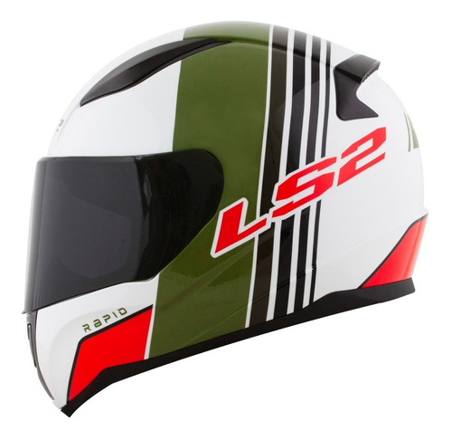 Capacete Ls2 Ff353 Rapid Multiply Verde E Vermelho