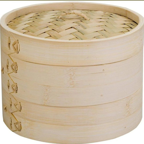 Imagen 1 de 5 de Vaporera De Bambu 20cms Importada
