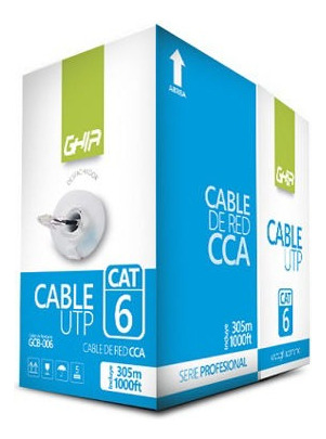 Cable De Red Ghia Cat 6 Utp Calibre 24awg 305 Mts Color Azul