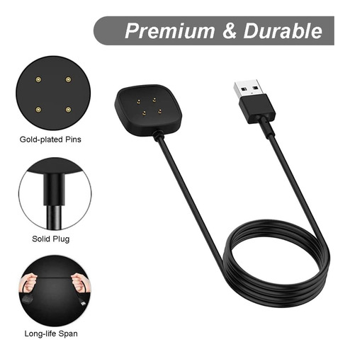 Cargador Emilydeals Para Fitbit Versa 3/versa 4/sense/sense