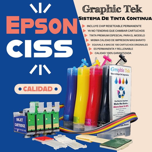 Sistema De Tinta Continua Compatible Epson Nx125 Nx430 Wf325