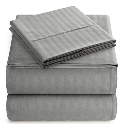 Full Italian Prestige Collection Striped Bed Sheet Set  18