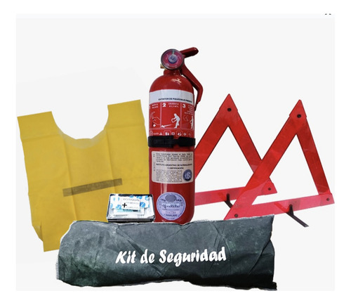 Kit Reglamentario De Seguridad Vtv Auto 5 En 1 Con Matafuego