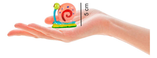 Caracol Gary 5cm Linea Bob Esponja - Adorno En Resina