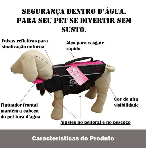 Imagem 2 de 6 de Colete Flutuador Salva Vidas Para Cachorro Petzim Pp 2-5 Kg