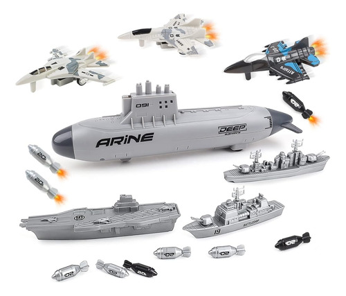 Deao Portaaviones Toy Submarino Militar Naval Barco Juego Se