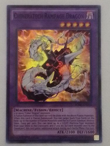 Fusion Super Rara Yugioh Cimeratech Rampage Dragon