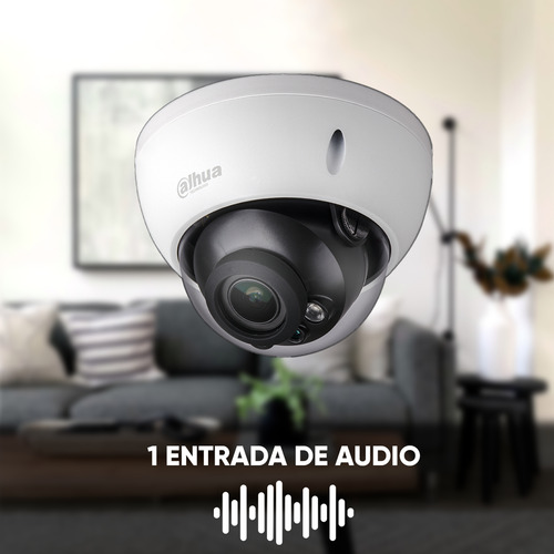 Cámara Domo Dahua Antivandálico HDBW2241RZ 2MP 1080p Color Blanco
