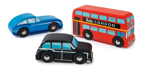 Tender Leaf Toys Set De Autos Londres Juguetes Madera Niños