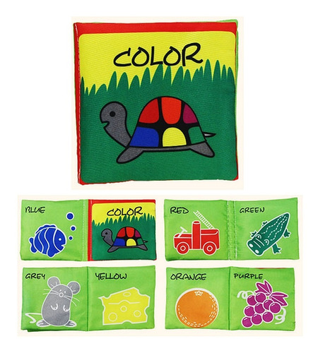 Libro De Tela Lavable Educativo Estimulación - Los Colores